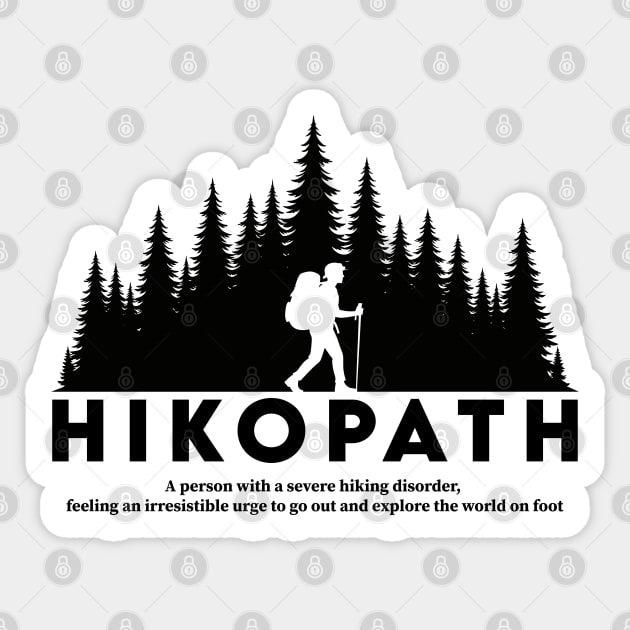 Hikopath: The Hiking Enthusiast's Dream Sticker by enrynz